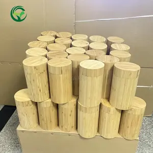 Tubo de cenizas de cremación de bambú personalizado, urnas conmemorativas de mascotas, de fábrica