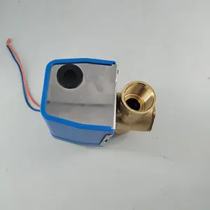 Miniatur aktuator listrik dua arah bola bermotor, katup 3 arah dengan tiga kawat kontrol dua untuk pendingin udara pemanas Air