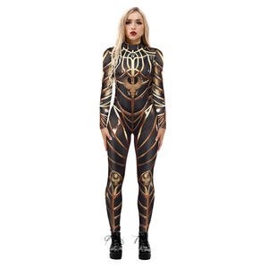 King Mcgreen Star Hot Sale Womens Halloween Skelet Strakke Jumpsuit Sexy 3d Geprint Kostuum Bodysuit Feestkleding - Product Image 3