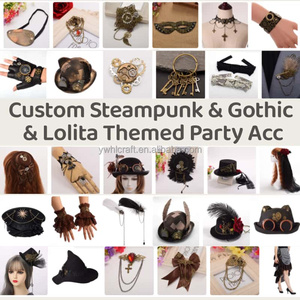 Barrette décorative en forme d'aile d'ange HL & accessoire capillaire gothique steampunk Lolita, épingle à cheveux crâne ODM pour Halloween - Product Image 6