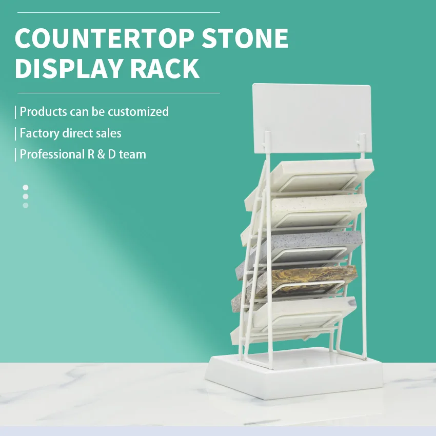 Showroom Support Countertop Marble Panel Frame Display Stand And Stone Ceramic Tile Rack