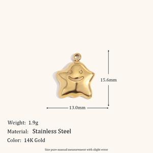 อุปกรณ์เสริมสแตนเลสชุบทองสัตว์<span class=keywords><strong>รูป</strong></span>หัวใจรูป<span class=keywords><strong>ทรง</strong></span>เรขาคณิตเคลือบจี้เสน่ห์วัสดุสร้อยคอแบบทำมือ - Product Image 2