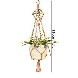 Panier à pain suspendu artisanat maison paniers muraux décor Boho plat balcon décoration luxe fleurs à plusieurs niveaux plastique 12 pouces fil - Product Image 5