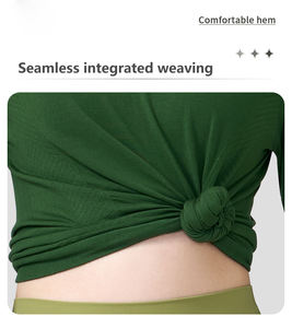 Lana Merino strato Base <span class=keywords><strong>donna</strong></span> Lite manica lunga camicia <span class=keywords><strong>termica</strong></span> camicia leggera leggera morbida camicia per escursioni a sci Yoga - Product Image 6