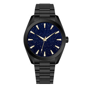 Montre de luxe pour homme, entièrement noire, élégante, lumineuse, étanche 5 ATM, <span class=keywords><strong>quartz</strong></span>, business, Stardust Reloj Cuarzo, résistante à l'eau - Product Image 1