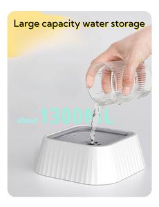 Bol à eau pour chien en acier inoxydable flottant anti-déversement, anti-renversement, anti-étouffement, base antidérapante, design moderne, construction durable - Product Image 4