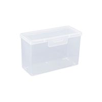 Mini boîte de rangement transparente pour cartes à jouer, cartes d'identité, cartes de visite, organisateur de bureau rectangulaire, 35g, couleur unie, couvert