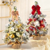 Nouvelle Décoration de Noël 2026 : Mini Arbre de Noël LED sur Pied, Style Nordique, en PVC de Haute Qualité pour la Maison