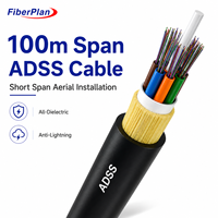 Kabel Serat Optik FiberPlan ADSS 48/96 Lubang G652D Double Cover 150-250m Self-Supporting untuk Jaringan Trunk ISP Amerika Selatan
