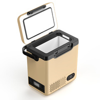 Réfrigérateur de voiture portable 12V 12L 18L, mini réfrigérateur-congélateur à compresseur avec poignée, batterie rechargeable, glacière solaire pour le camping