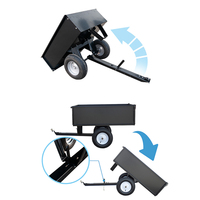 Utilitaire Jardin Remorqué Atv Dump Trailer Chariot Cour Chariot Tracteur Wagon Atv Brouette Remorque