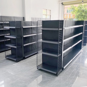 ชั้นวางของโลหะสองด้านชั้นวางของในซูเปอร์มาร์เก็ตสมัยใหม่ชั้นวางกอนโดลาสำหรับร้านขายของชำ - Product Image 1