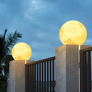 Fête en plein air IP65 étanche charge couleur <span class=keywords><strong>solaire</strong></span> lune paysage extérieur parc bord de route jardin pelouse lune forme lampe décorative - Product Image 5