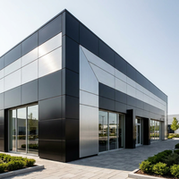Panneau composite en aluminium durable ACP, résistant aux intempéries et aux UV, pour revêtement de façade de bâtiments extérieurs