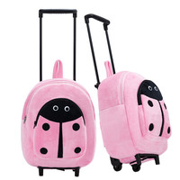 Sac à dos à roulettes amovible de haute qualité avec animaux en peluche pour élèves du primaire