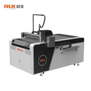 RUK เครื่องตัดผ้าแบบพื้นเรียบดิจิตอล,เครื่องตัดผ้าเคลือบ PVC ผ้าปูโต๊ะแบบคงที่