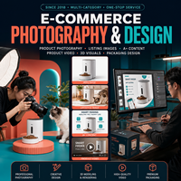 Servicio Profesional de Fotografía de Productos, Imágenes para Listados de AMZ, Contenido Visual de Comercio Electrónico, Producción de Videos de Productos para Marcas Globales