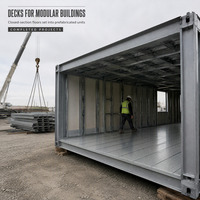 Système de plancher métallique à installation rapide, réduit les coûts de main-d'œuvre, économise du temps de construction, panneau de plancher en acier