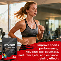 WELLBODY OEM/ODM – Sucettes de créatine monohydrate pour adultes, BCAA, L-Carnitine, Halal, végétaliennes, soutien énergétique naturel