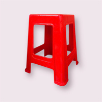 Tabouret de restaurant extérieur moderne en plastique PE pour adultes et enfants, design carré épaissi pour usage domestique 7x27x45cm