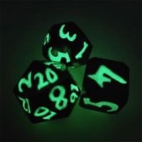 Ensemble de dés en métal Avenger à fonte géante phosphorescente, MOQ 10, pour les fans de jeux de rôle et de société DND, écologique et durable