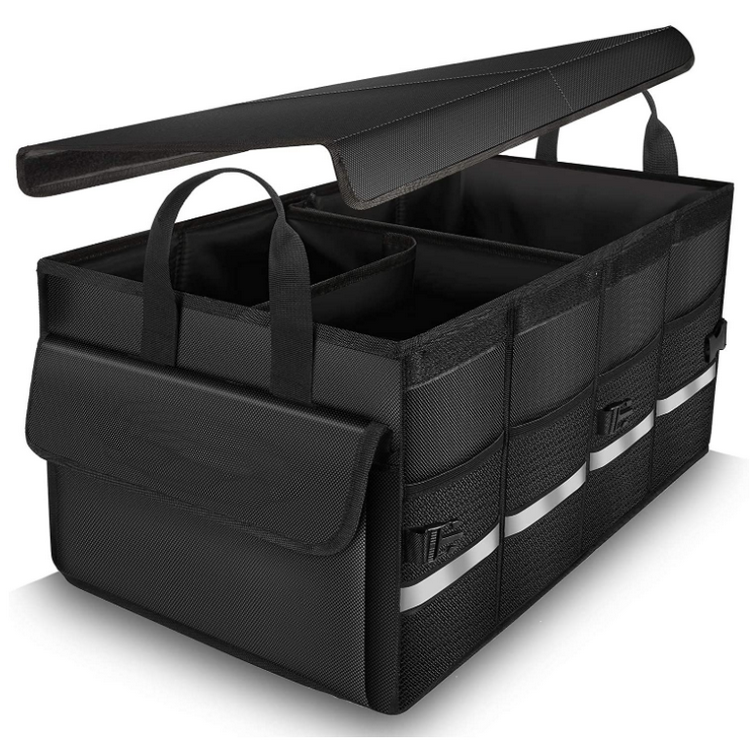 Car Trunk Organizer With Foldable Lid