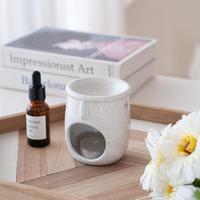 Brûleur à mazout en céramique au design moderne chauffe-cire pour la maison lampe à parfum aromatique en bois de santal et pin