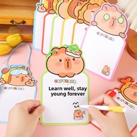 Tableau blanc effaçable Capybara, tableau de messages créatif pour bureau, tableau de dessin double face pour étudiants, tableau de croquis, tableau de mémos