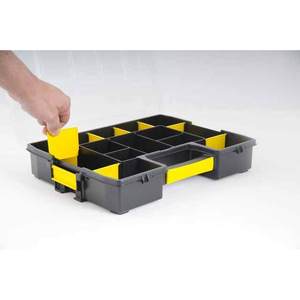 STANLEY SORT MASTER JUNIOR Organizador de 14 compartimentos Soporte de piezas pequeñas Almacenamiento de herramientas 1-97-483 - Product Image 3