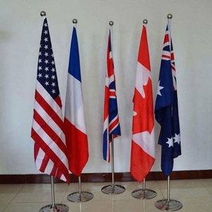 Bandera de Piso Gigante para Oficina con Mástil de Acero Inoxidable, Uso en Interiores, Banderas y Pancartas Promocionales de Todos los Países, Descuento 2024 - Product Image 3