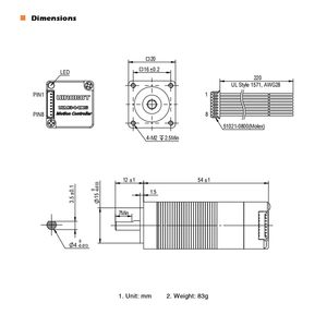 Moteur pas à pas intégré CSM UIM2040PM NEMA 8, 16-24VDC 0.6A, module de contrôle de direction à impulsions en boucle fermée - Product Image 6