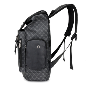 Personalized Pu Leather <strong>Backpack</strong> <strong>Brown</strong> Waterproof Pu Expend Design Custom logo Men <strong>Backpack</strong> - Product Image 3