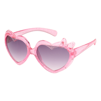 Nouveauté OEM Lunettes de soleil pour filles personnalisées pour enfants, monture intégrale colorée en forme de cœur, protection UV400 à 100%