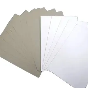 Papan kertas kemasan 700*1000mm 1.5mm papan Chip abu-abu kertas papan Chip abu-abu lembaran papan karton putih 2mm lembar karton putih abu-abu