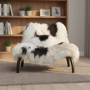 Fauteuil d'appoint <span class=keywords><strong>moderne</strong></span> de luxe en laine tachetée, canapé individuel incurvé pour salon de yacht privé et <span class=keywords><strong>décoration</strong></span> de salon de <span class=keywords><strong>chalet</strong></span> de ski de luxe - Product Image 5