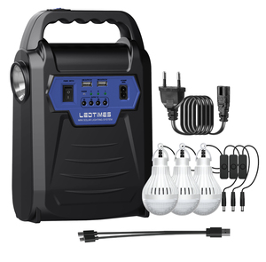Xách tay đa chức năng năng lượng mặt trời ánh sáng khẩn cấp có thể sạc lại dẫn hệ thống chiếu sáng khẩn cấp cho cắm trại ngoài trời sử dụng câu cá - Product Image 1