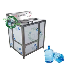 Semi Automatic lid cap remover inner outer pure water 19L plastic PC 5 gallon bottle rinsing machine