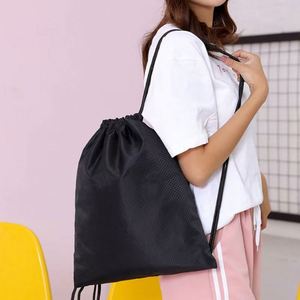 กระเป๋าเป้สะพายหลังแบบมีเชือกผูก ทำจากโพลีเอสเตอร์ พร้อมหูหิ้วผ้าฝ้ายลินินเทอร์รีลีนออร์แกนิก เหมาะสำหรับเป็นของขวัญ - Product Image 2