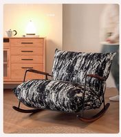 Fauteuil à bascule moderne de luxe en métal, style rétro zen, pour salon, chambre, balcon, mobile, relaxant, nouveau style chinois pour la maison