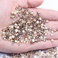 Yantuo Lâche Strass Doré Champagne Non Hotfix Cristal Strass Verre Prix De Gros Nail Art Vêtements Vêtements Artisanat