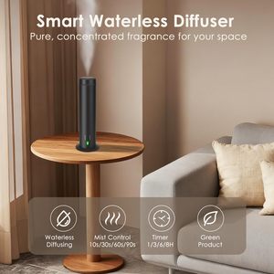Difusor de Aroma Inalámbrico Inteligente de Aluminio de Marca Privada, Nebulizador en Forma de Torre Plateada para Hoteles, con Control Remoto - Product Image 3
