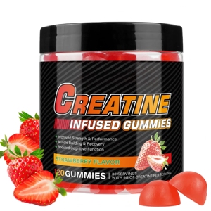 Wholesale OEM Private Label Sugar Free Vegan 5000mg Pre Workout Energy Boost <b>Creatine</b> <b>Monohydrate</b> Gummies - Product Image 1