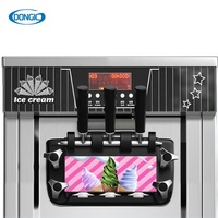 Machine à glace molle professionnelle à 3 becs, modèle vertical, en promotion