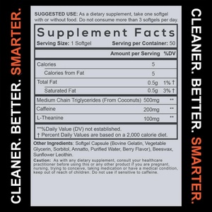 Nuevo Suplemento de Cafeína con 100 mg de L-Teanina, 60 Cápsulas, Favorece la Energía y la Concentración, Suplemento de Cafeína de Efecto Prolongado - Product Image 3