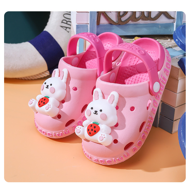 Cute Beach Sandals Children Clog Garden Shoes for Boys Girls Non-Slip Home Slippers