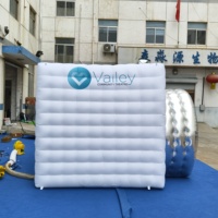 Kiosque photo portable en forme d'appareil photo, structure publicitaire gonflable avec tente LED et toile de fond