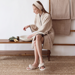 Peignoir Kimono en Coton à Séchage Rapide, Couleur Unie, Tissé, pour Adulte, Usage Domestique - Product Image 1
