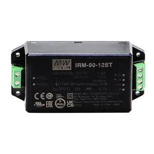 Gemiddelde Goed IRM-90-12 90W 12V Ac Naar Dc Pcb Mount Groene Voedingsmodule Meanwell Schakelende Voeding