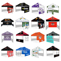 Vente en gros 10x10 tente pop-up personnalisée chapiteau extérieur auvent gazebo pour événement drapeaux promotionnels et bannières