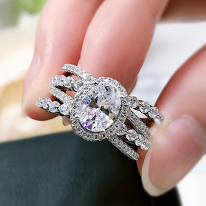 Luxury Oval Micro Paved Zircon Women Ring Elegant Daily Banquet Hand Jewelry - Product Image 6